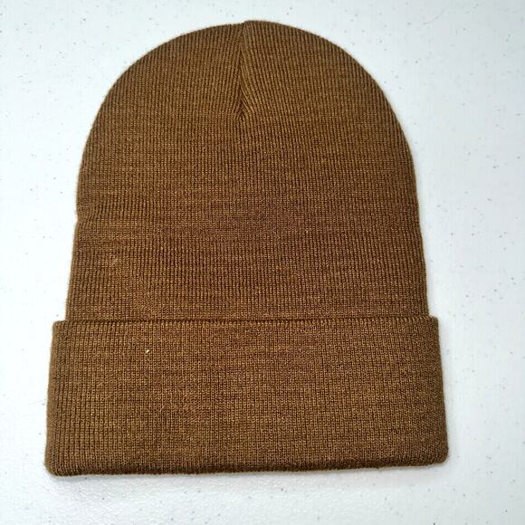 Carhartt Unisex Adult Brown Beanie Stocking Cap Hat - Picture 2 of 4